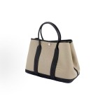 HERMES Garden Party 30 Silver clasp handbag 30 Women\'s Windbreaker/Black